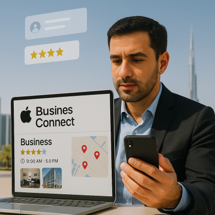 Création Fiche Apple Business Connect Optimisée - Visibilité sur Apple Plans